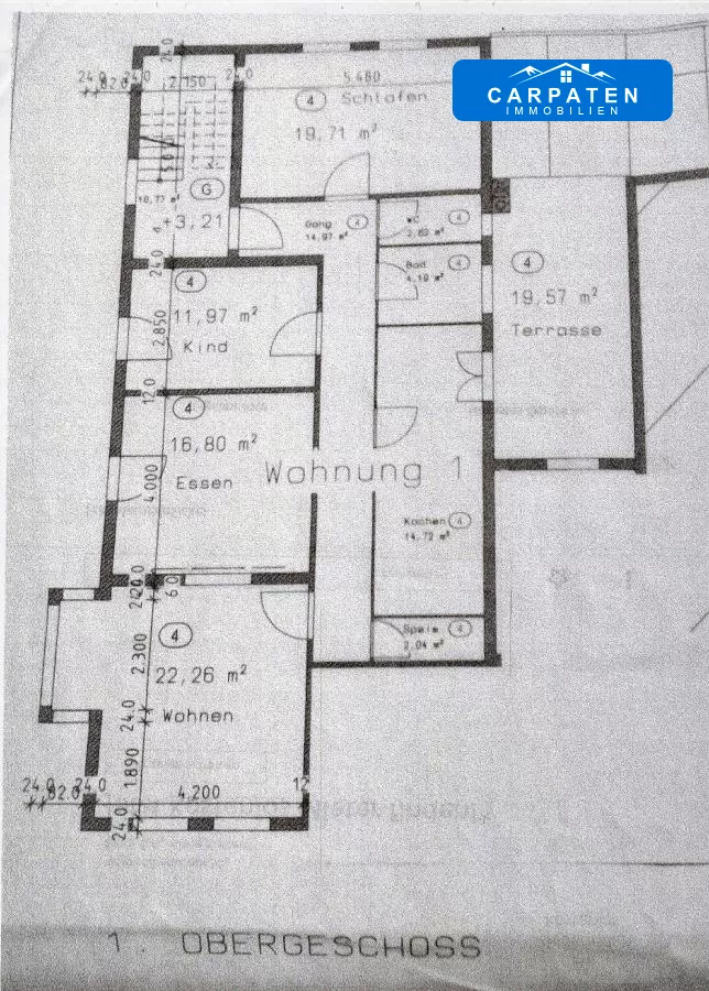 Grundriss 4 Zi.Whg.